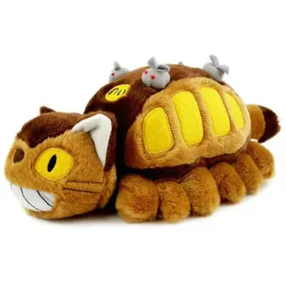 Roffatide Anime Fluffy Catbus Plüsch Puppe 40CM für Bettwäsche Sofa Deco Kawaii Gefülltes Tier Weiche Plüsch Umarmung Kissen für Mädchen Jungen Ideal für Weihnachten Winter Geschenk