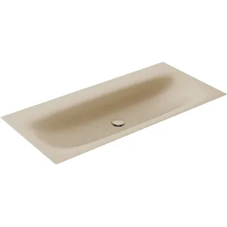 KEUCO EDITION 11 ART Einbauwaschtisch aus Stahl-Emaille, 1206x4x493mm, ohne Hahnloch, 32590521200, Farbe: Sand