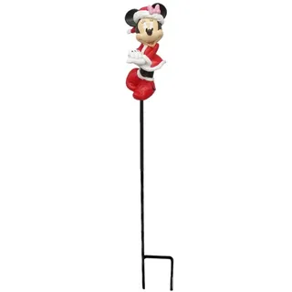 Disney Christmas Inspirations Weihnachtlicher Gartenstecker 3D Minnie Mouse Santa H:38 cm Disney Blumenstecker Weihnachten Minni Maus, moderner Deko Stil, Gartendeko, Dekofigur für den Garten