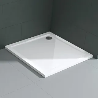 mai & mai Duschwanne 75x75x4cm Duschtasse aus hochwertigem Acryl Faro in weiß, Form: Quadratisch