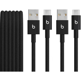 Apple Beats USB-A zu USB-C gewebtes Kabel 1.5 m Bolt Black (2-Pack)