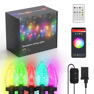 Weihnachtslichterkette Strawberry Tuya Smart WiFi Outdoor mit Alexa Google