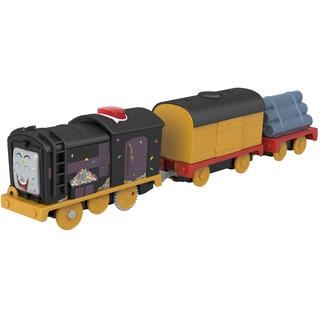 THOMAS & FRIENDS Sprechender Diesel-Spielzeugzug mit Geräuschen und Sätzen, UK-Englische Version, batteriebetriebener motorisierter Motor mit Tender, HNN85