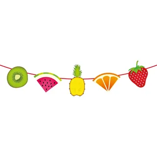 Folat Hawaii-Wimpelkette Früchte 6 Meter