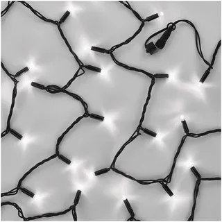 EMOS Connect System 10m Lichterkette Profi, robuste Weihnachtslichterkette 100 LEDs, Erweiterungsteil C (ohne Verbindungskabel und Adapter), IP44 für Innen und Außen, Kaltweiß, schwarz, Lichteffekte