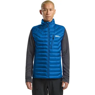 Funktionsweste JACK WOLFSKIN "ROUTEBURN PRO INS VEST M", Herren, Gr. M (50), blau (vibrant, blau), Obermaterial: 100% Polyester. Futter:100% Polyester. Füllung: 100% Polyester, Westen Funktionsweste