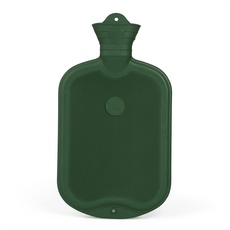 Bild Naturkautschuk-Wärmflasche ohne Bezug, klein, Bettflasche für Kinder und Erwachsene, dunkelgrün (646-00)