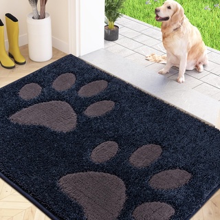 FCSDETAIL Schmutzfangmatte waschbar 80 x 120 cm, Fußmatte Innen, absorbierend Fussmatte, rutschfeste Sauberlaufmatte, wasserdicht Teppich für Hund, Eingang, nasse Pfoten