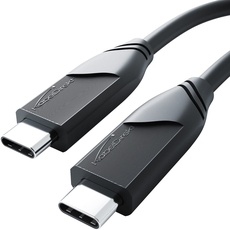 KabelDirekt – 8K USB C Kabel All-in-One, USB 4, ideal zum Schnellladen – 2 m (überträgt Daten und Video mit 40Gbit/s, lädt mit 100W, funktioniert als Datenkabel/Ladekabel/Monitorkabel, Schwarz)