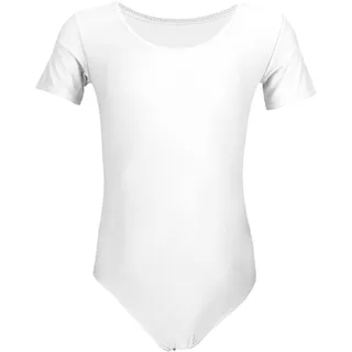 Aquarti Mädchen Gymnastikanzug Kurzarm Ballett Trikot