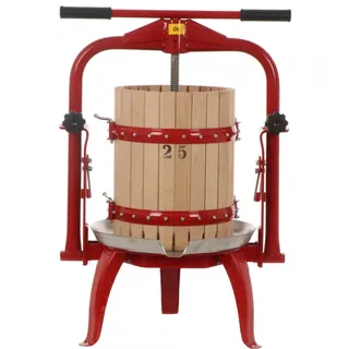 Baesso F25 - manuelle Obst- und Gemüsespindelpresse 20 L - Holzpresskorb