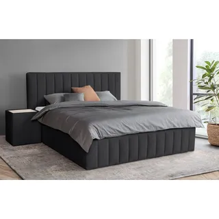 INOSIGN Polsterbett »Effy erhältlich in der Breite 180x200cm« wahlweise mit Lattenrost und King-Matratze (28cm), schwarz