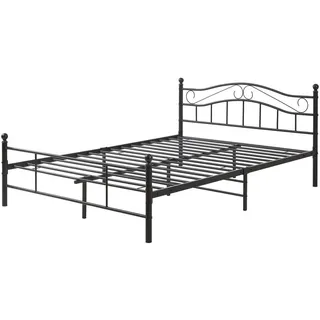 [en.casa] Metallbett Florenz , Metall , 140x200 cm , Schlafzimmer, Betten, Metallbetten