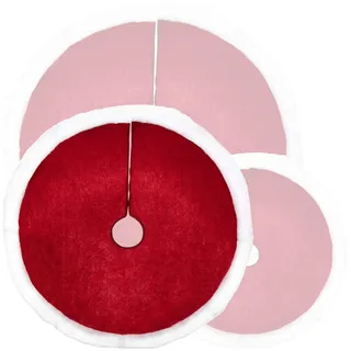 COM-FOUR® Premium Weihnachtsbaumdecke zum Schutz vor Tannennadeln - runde Christbaumdecke für den Lichterbaum - Unterlage im Weihnachtsdesign für Geschenke und Dekoration