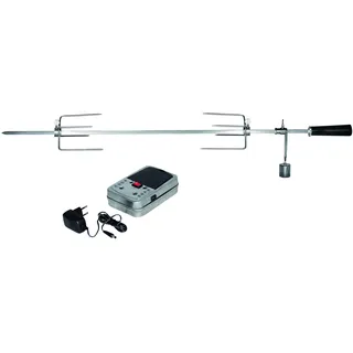 Enders® GRILLSPIESS 7911 für BROOKLYN NEXT 2 + 3, Set aus Edelstahl, mit Motor + Hänchen-Krallen, Drehspieß, Rotisserie, Grill-Zubehör, Gasgrill BBQ, silber