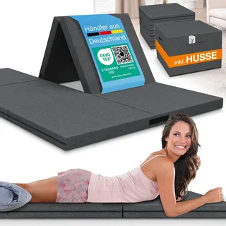 Eloneo Klappmatratze, 8 cm dick, versch. Größen, waschbar, klappbar, Faltmatratze 1 St