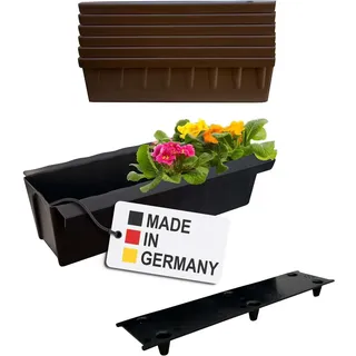Paletten Blumenkasten 6er-Set Braun Einsatz zum an- & Einhängen Pflanzkasten