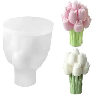 Unyqoos® Silikon-Gießformen Blumenform – flexible Silikonform für blütenförmige Kerzen, wiederverwendbar, leicht zu reinigen, ideal für DIY-Basteln