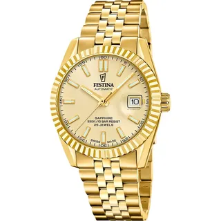 Festina SWISS MADE AUTOMATIK F20092/2 Herren Automatikuhr - Gold