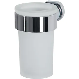 Spirella colección, portacepillos de dientes Con sporte 10x11x11, vidrio, Blanco Kollektion Milo, Zahnputzbecher mit Spange, 10 x 11 x 11, Glas, Weiß, White