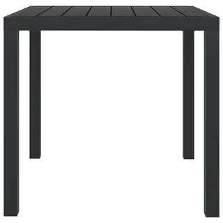vidaXL Gartentisch 80 x 80 x 74 cm Schwarz