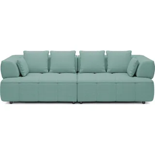 AULA BigSofa, Sitztiefe verstellbar, ohne Schlaffunktion, verstellbare Rückenlehne, modern, Farbe Türkis, 284x111x84/75 cm - Türkis