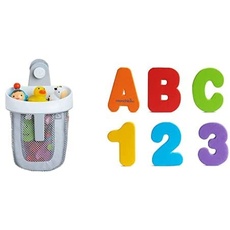 Munchkin Super Scoop Badespielzeugsammler und Aufbewahrungsnetz und Munchkin Lernen Buchstaben und Zahlen Badespielzeug
