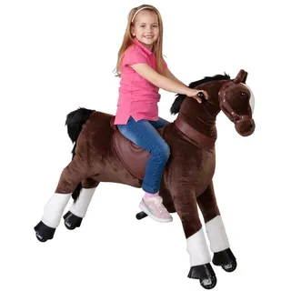 BESTTOY - Plüschpferd zum Reiten mit Rollen - ca. 95 cm