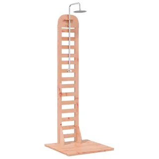 vidaXL Gartendusche 223 cm Massives Douglasholz und Edelstahl Natur - Braun