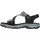 Riemchensandalen Damen Schwarz 39