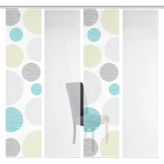 VISION S Schiebegardine »4ER SET BORDEN« Paneelwagen 4 Stk. tlg. HxB: 260x60, Schiebevorhang 4er Set Digitaldruck, blau