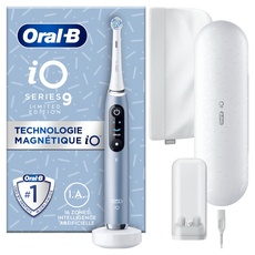 Bild von Oral-B iO Series 9 Special Edition, elektrische Zahnbürste, Bluetooth verbunden, 7 Bürsten-Modi, 1 Reiseetui, 1 Tasche, Blau