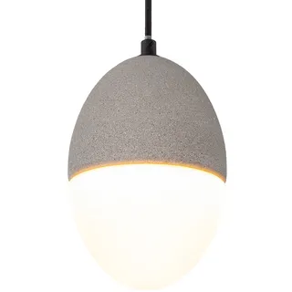 Paco Home Pendelleuchte »GREGG«, 1 flammig, Leuchtmittel E27   ohne Leuchtmittel, LED, E27, Lampe Für Wohnzimmer Esszimmer Küche, Höhenverstellbar, grau