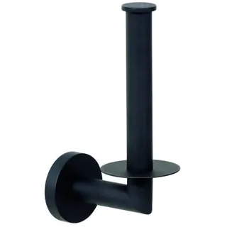 BRAVAT Varuna Mattschwarz WC-Papierreserverollenhalter, Messing, 93 x 55 x 159