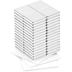 60 Stück Neodym Magnete, Seltenerdmagnetes mit Selbstklebende, 10 X 10 X 2mm Rechteck & extra stark N52 Magnete für Whiteboard, Kühlschrank, Fotos, Magnetstreifen, Magnettafel, Fotoseil, Basteln