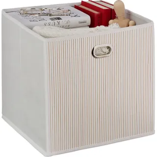 Relaxdays Aufbewahrungskorb Badewannenkorb faltbar 31 x 31 x 31 cm weiß