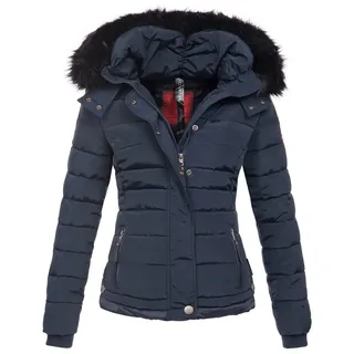 Navahoo Steppjacke »Navahoo Chloe warme Damen Winter Jacke Parka Mantel Stepp Kurzjacke gefüttert NEU B301«, blau