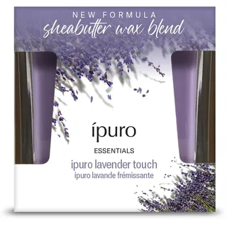 ipuro Essentials Lavender Touch Duftkerze 125 g lila/weiß