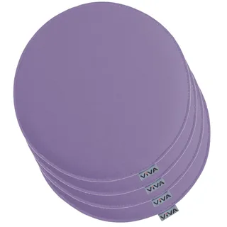 Brandsseller Sitzkissen Filz Rund 4er Set – Ø 35 cm in Lila – Stuhlkissen aus Filz für Innen & Außen – robuste Sitzauflagen für Stühle, Esszimmer, Garten & Balkon