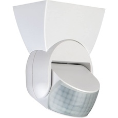 Luceco Bewegungsmelder für Innen und Außen IP65, Infrarot, Lichtsensor, Wandmontage, drehbar, neigbar 180° – Weiß
