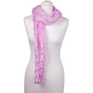 Knitterschal Halstuch Schal XXL pink rosa perle Seide 180x90cm - Rosa