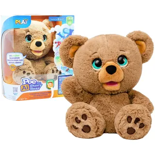 Joy Toy - Poe The AI Story Bear - Poe der Bär mit ChatGPT KI-Technologie, Braun