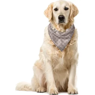 ABAKUHAUS abstrakte Geometrie Haustier Bandana, Quatrefoil Kunst, 40x40 cm, Lila Grau und Eggshell