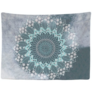 Ulticool - Wandteppich Tapestry Dekoration Wohnung - Mandala Pastell Hippie Bohemian - 200 x 150 cm groß - Wandtuch Wandbehänge - Accessoires für Schlafzimmer Wohnzimmer Kinderzimmer