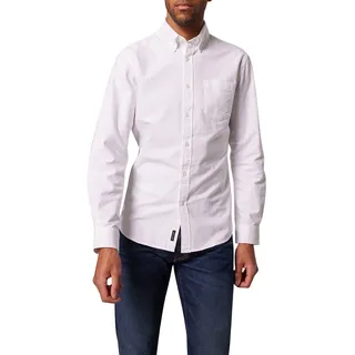 Pierre Cardin Langarmhemd PIERRE CARDIN "106", Herren, Gr. S, N-Gr, weiß (brilliant weiß), Web, Obermaterial: 100% Baumwolle, tailliert, 1-Knopf-Manschette, Hemden Langarmhemd