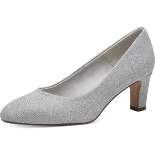 TAMARIS Damen Pumps mit Blockabsatz, metallic, 39 EU