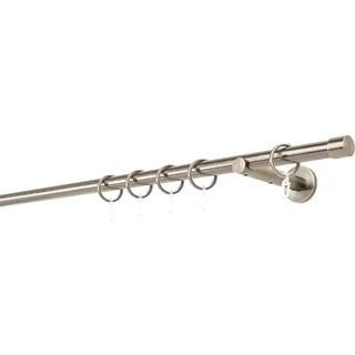 MYDECO Vorhangstange Cap 1-läufig Ø 20 mm 350 cm Braun