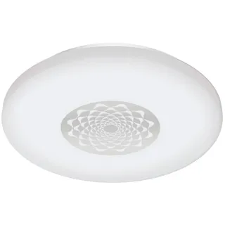 Eglo Deckenleuchte , Weiß, Chromfarben , Metall, Kunststoff , rund , F , 7 cm , ZigBee-Technologie, Smartphone-Steuerung , Lampen & Leuchten, Innenbeleuchtung, Deckenleuchten, Deckenleuchten