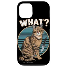 Hülle für iPhone 14 Pro Katze Messer Design Witzige Tier Katzen