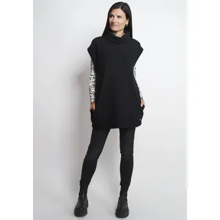 Pullunder SEIDEL MODEN, Damen, Gr. 50, schwarz, Single Jersey, Obermaterial: 100% Polyester, unifarben, Basic, comfort fit Po-bedeckend, ohne Ausschnitt, angeschnitten, Pullover Pullunder, MADE IN GERMANY